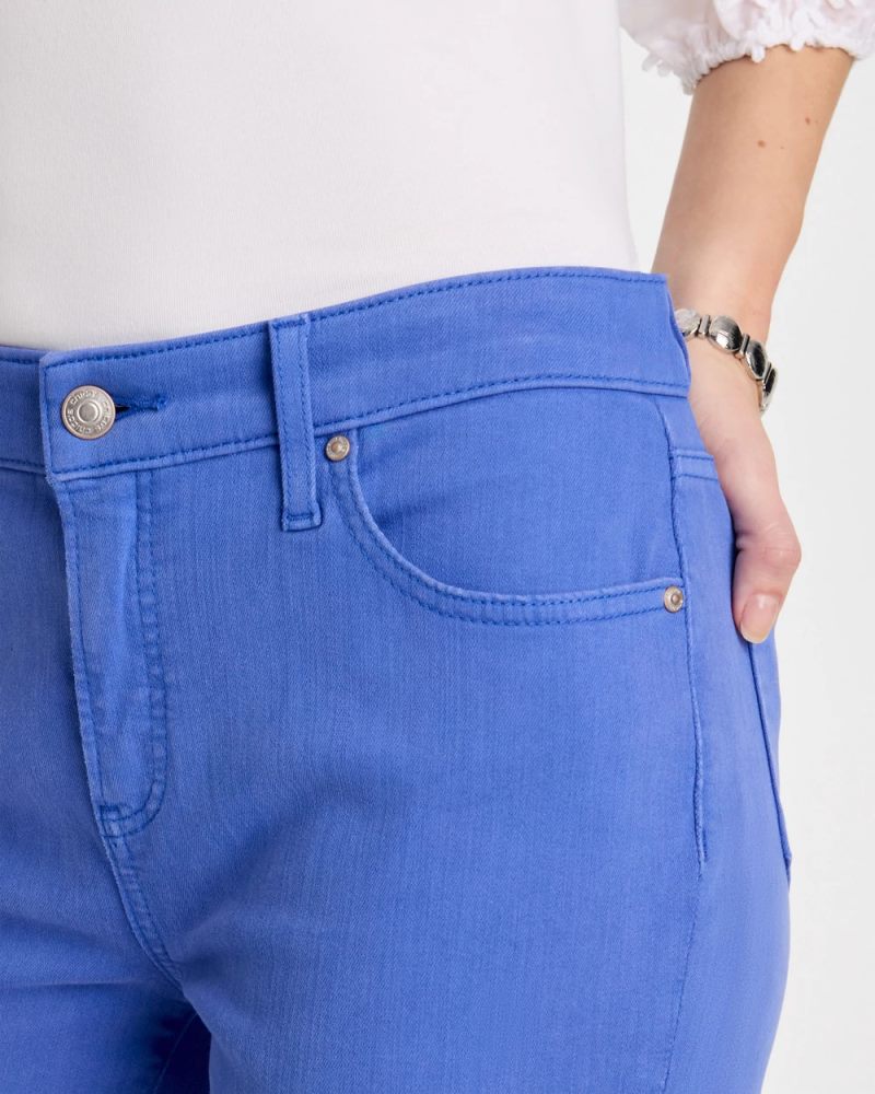 Chicos Girlfriend Slim Cropped Jeans - AMPARO BLUE