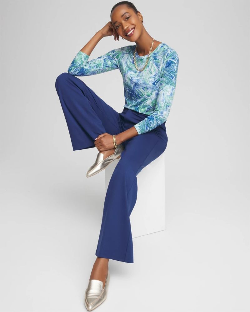 Chicos Artisanal Touch of Cool™ Layering Tee - PALEST BLUE
