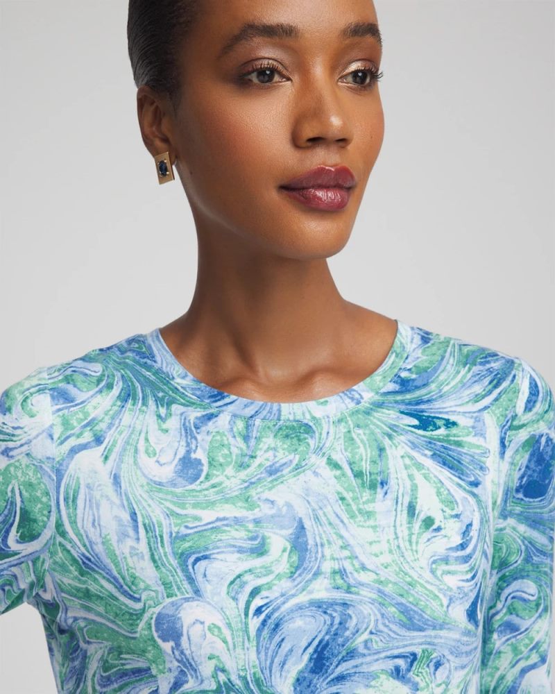 Chicos Artisanal Touch of Cool™ Layering Tee - PALEST BLUE