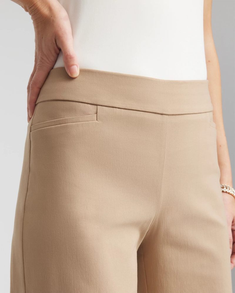 Chicos Brigitte™ Slim Wide-Leg Pants - CATTAIL BROWN