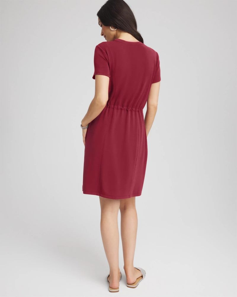 Chicos Zenergy® Bungee-Waist Dress - RUSSET RED
