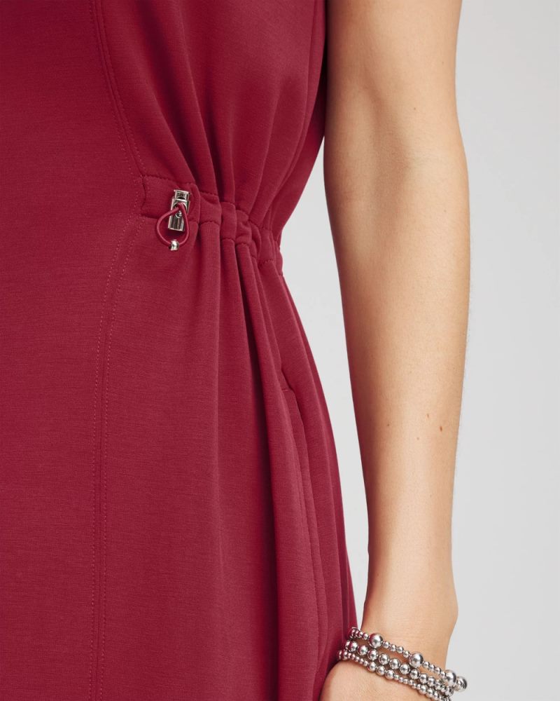Chicos Zenergy® Bungee-Waist Dress - RUSSET RED
