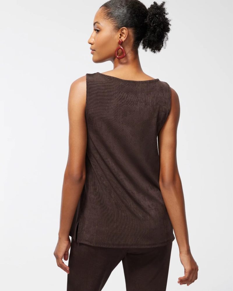 Chicos Travelers™ Classic Side-Slit Tank - COCOA BEAN