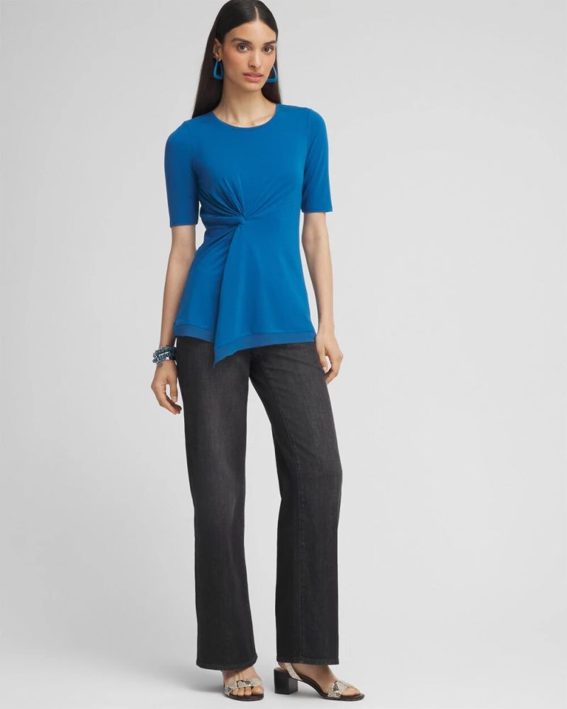 Chicos Touch of Cool™ Draped Tunic - SCANDI BLUE