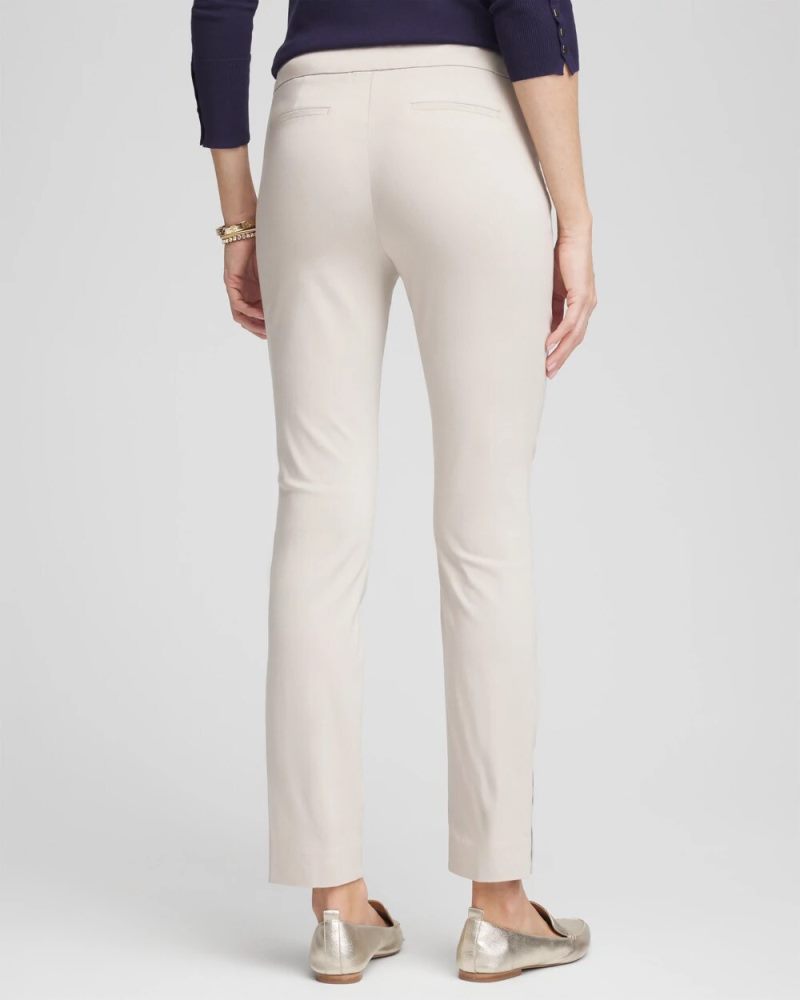 Chicos Brigitte™ Pull-On Slim Rivet Ankle Pants - SMOKEY TAUPE