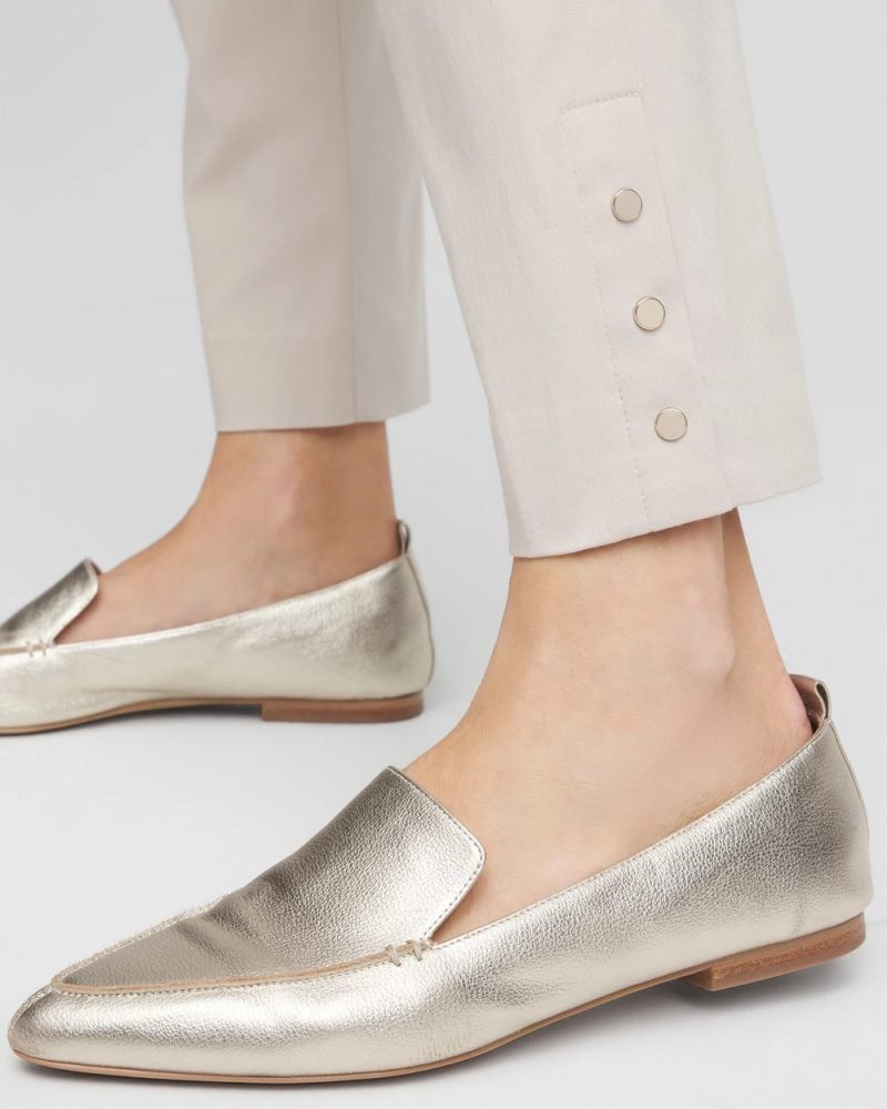 Chicos Brigitte™ Pull-On Slim Rivet Ankle Pants - SMOKEY TAUPE