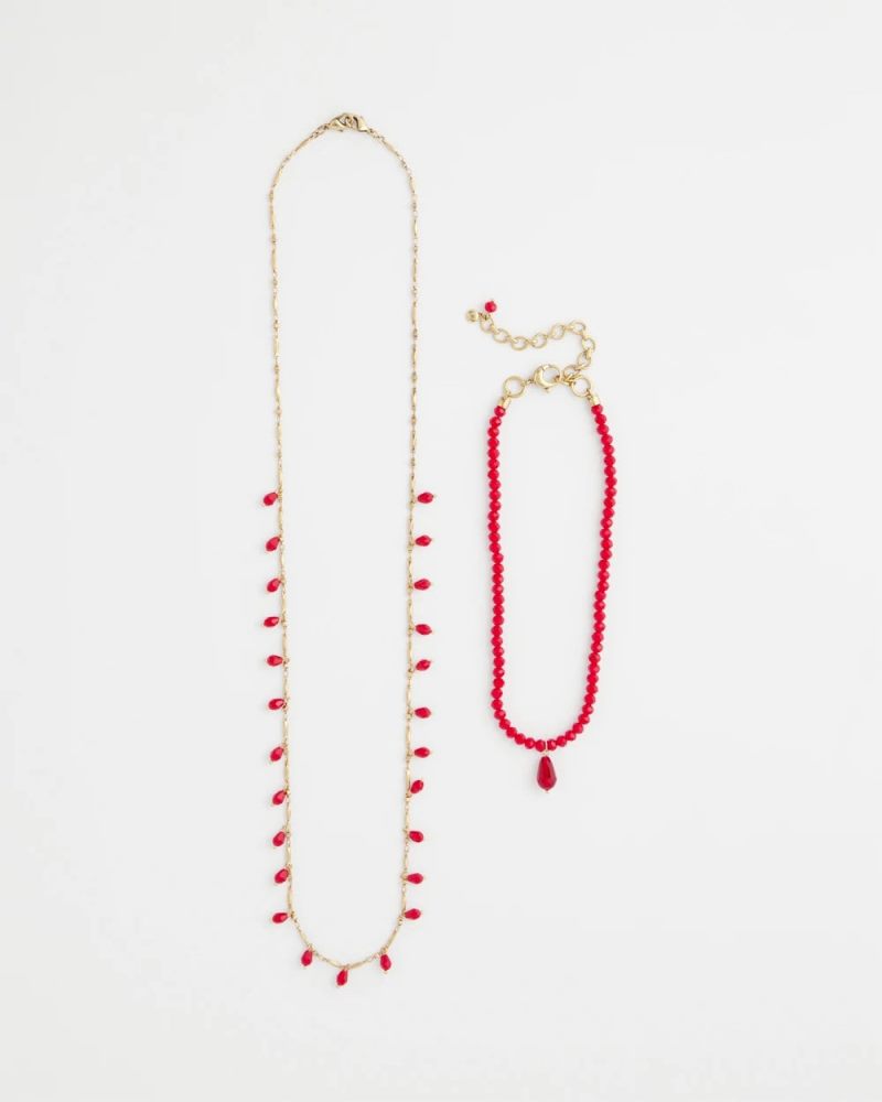 Chicos Convertible Red Necklace - RED