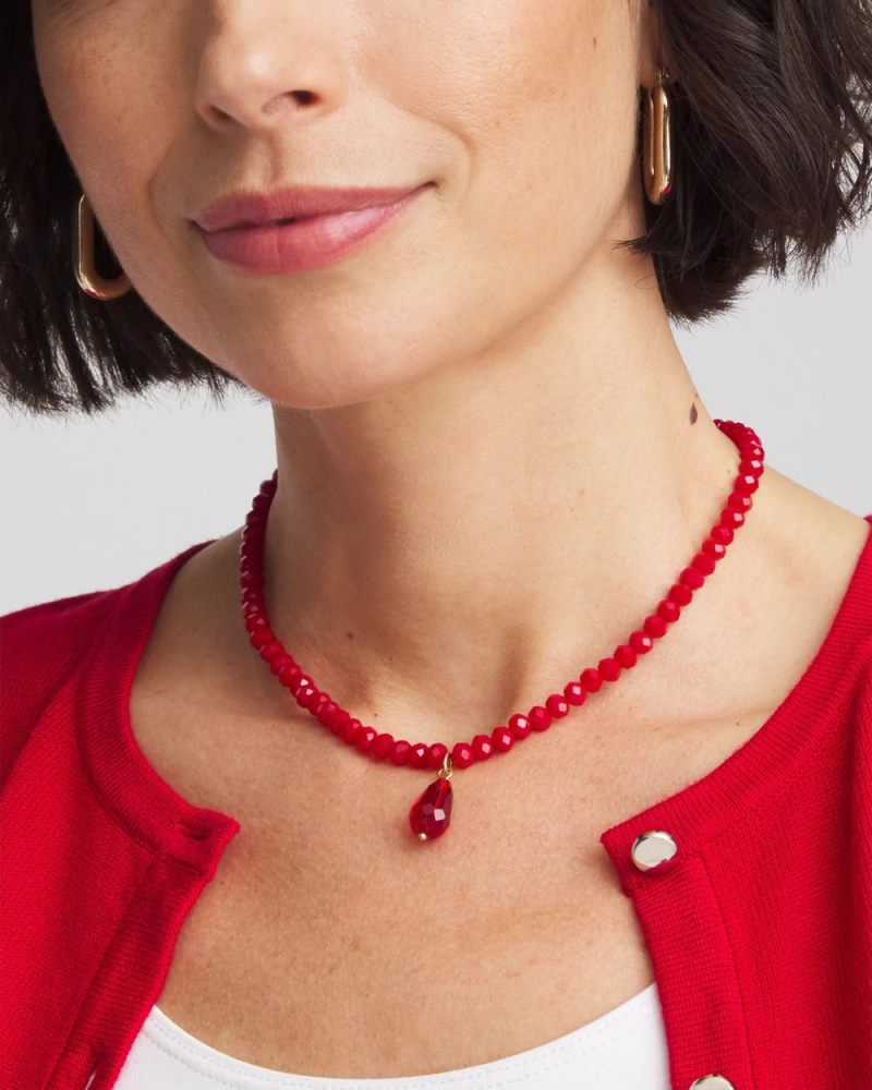 Chicos Convertible Red Necklace - RED