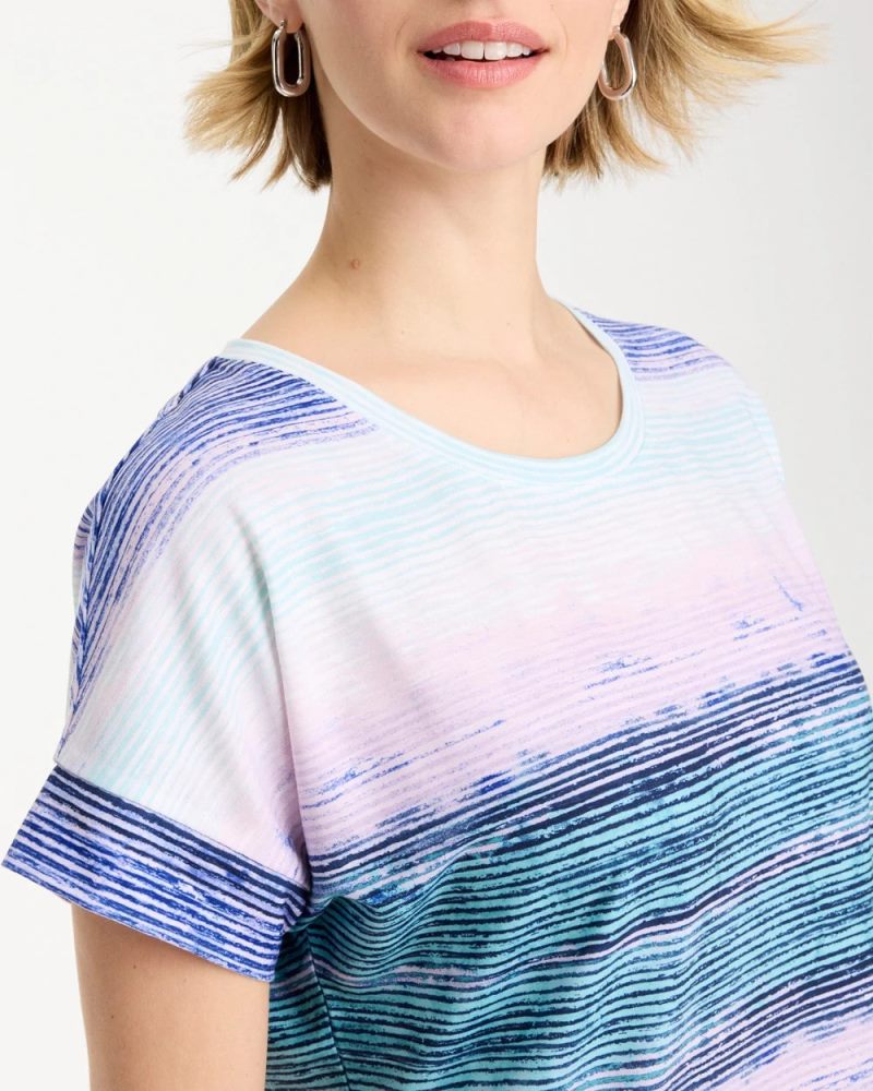 Chicos Zenergy® Ombre Drop Shoulder Tee - PALE SWEET PEA