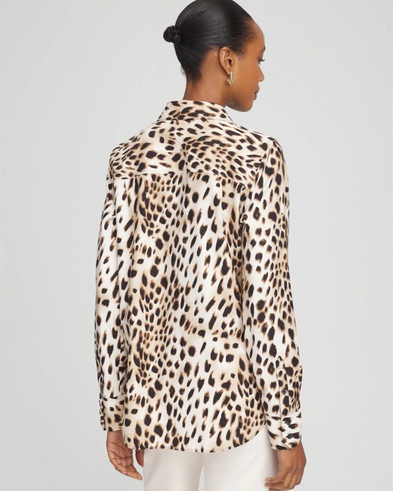 Chicos No Iron Animal Print Shirt