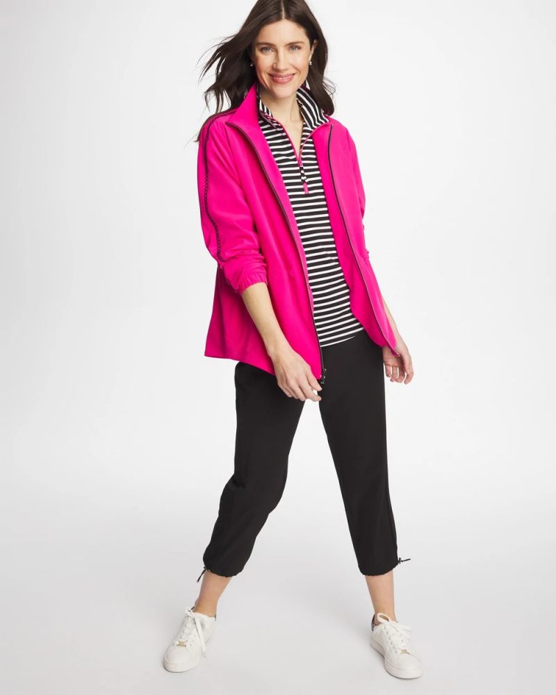 Chicos Zenergy® UPF Lattice-Trim Jacket - EUROPA PINK