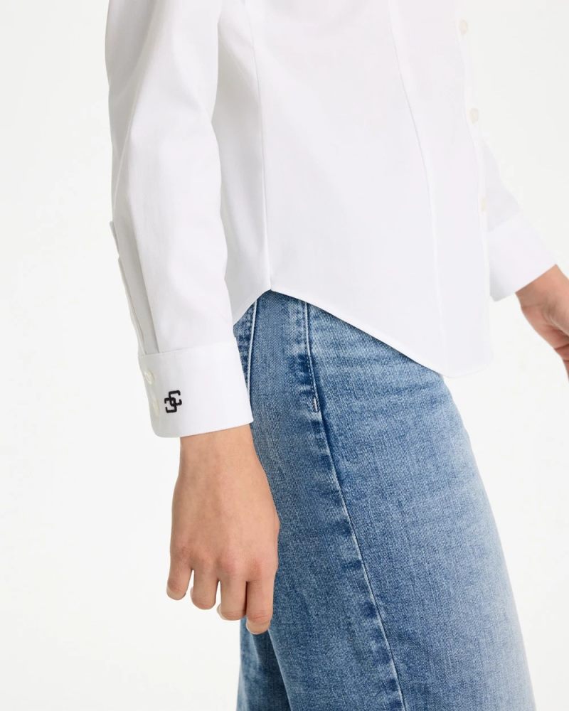 Chicos No Iron Fitted Stretch Shirt - OPTIC WHITE
