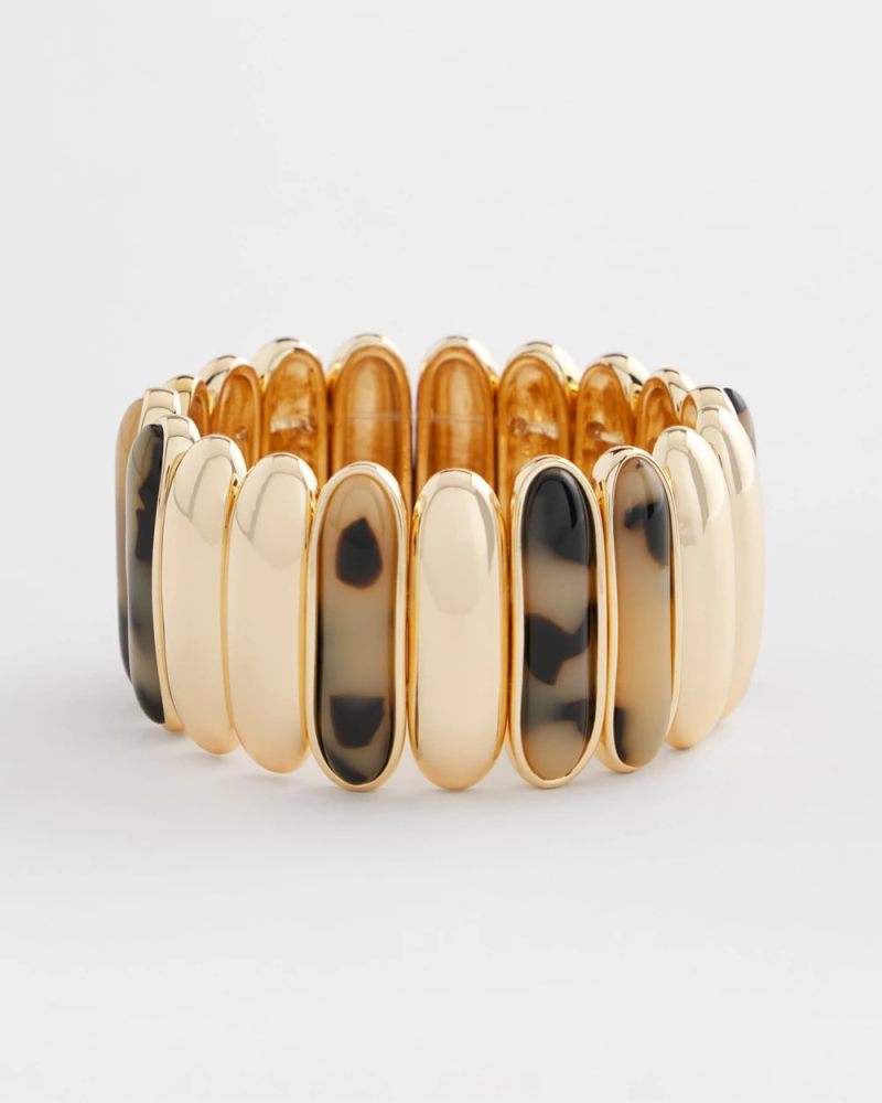 Chicos Tortoise Stretch Bracelet - BROWN