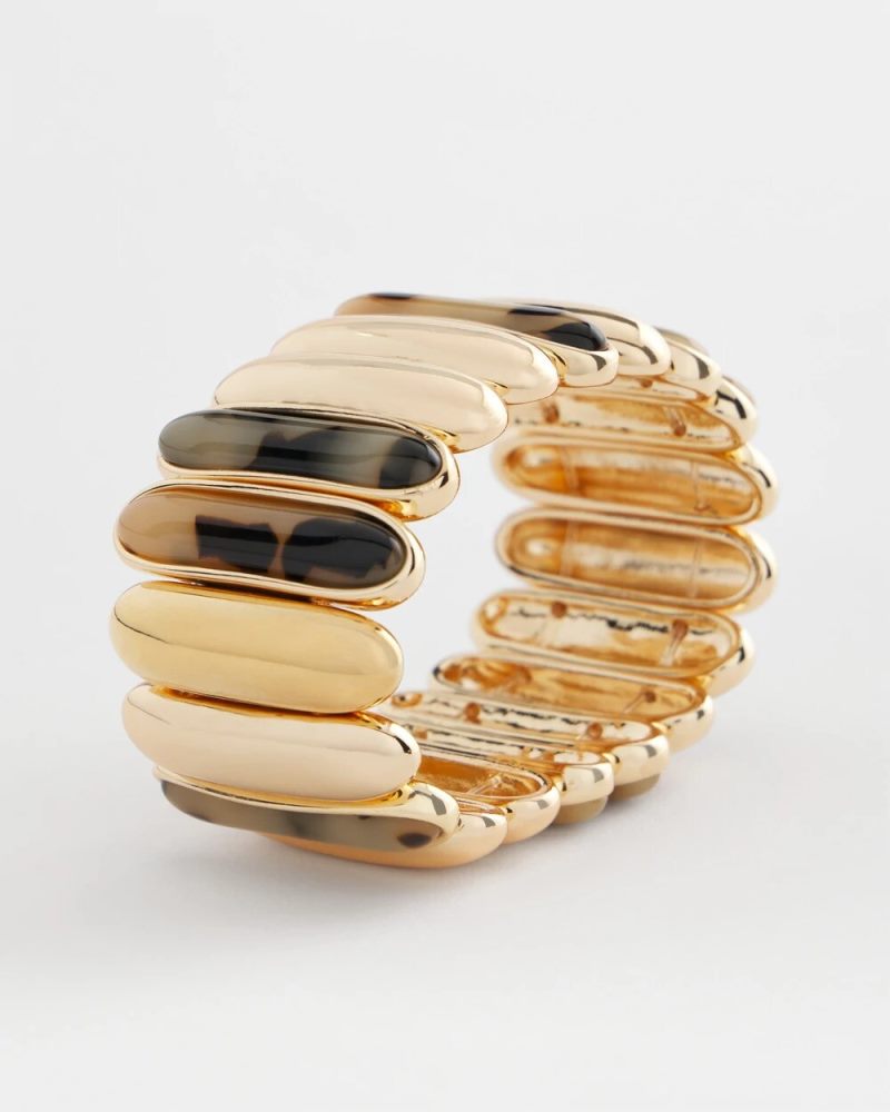 Chicos Tortoise Stretch Bracelet - BROWN