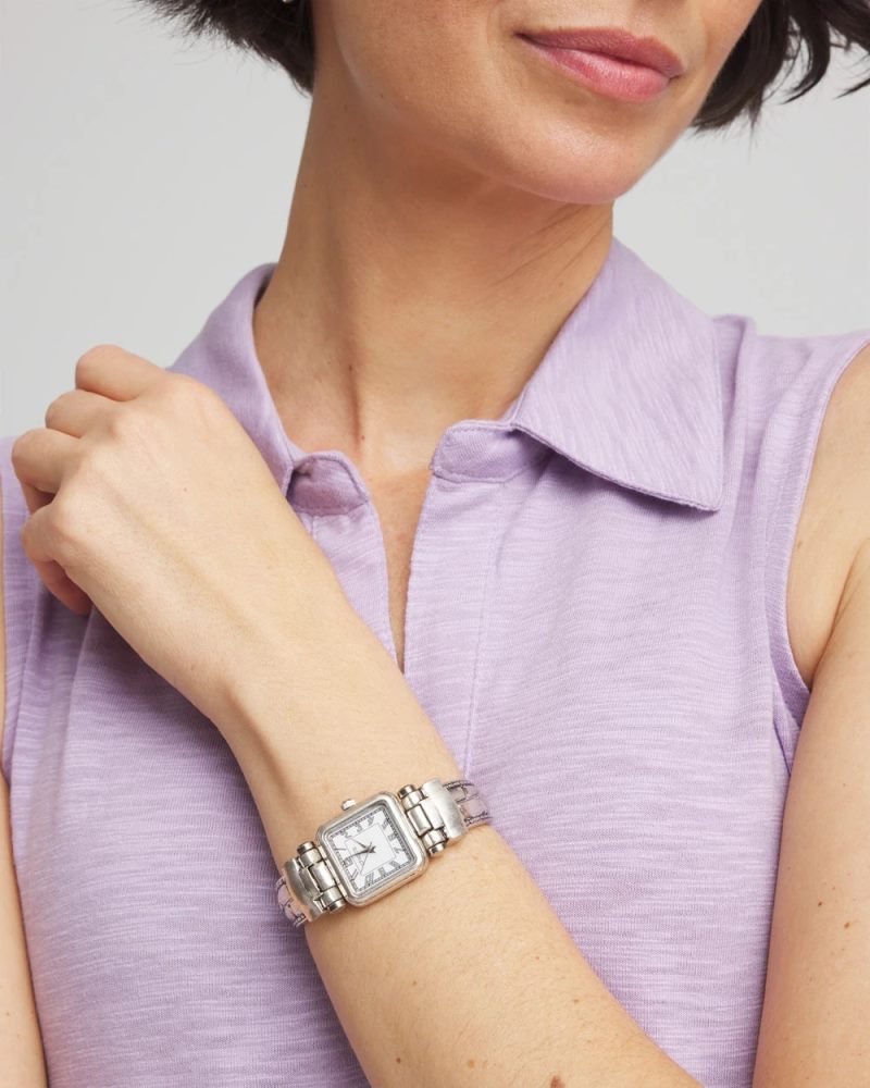 Chicos Chico's Originals Vintage Silver Cuff Watch - SILVER