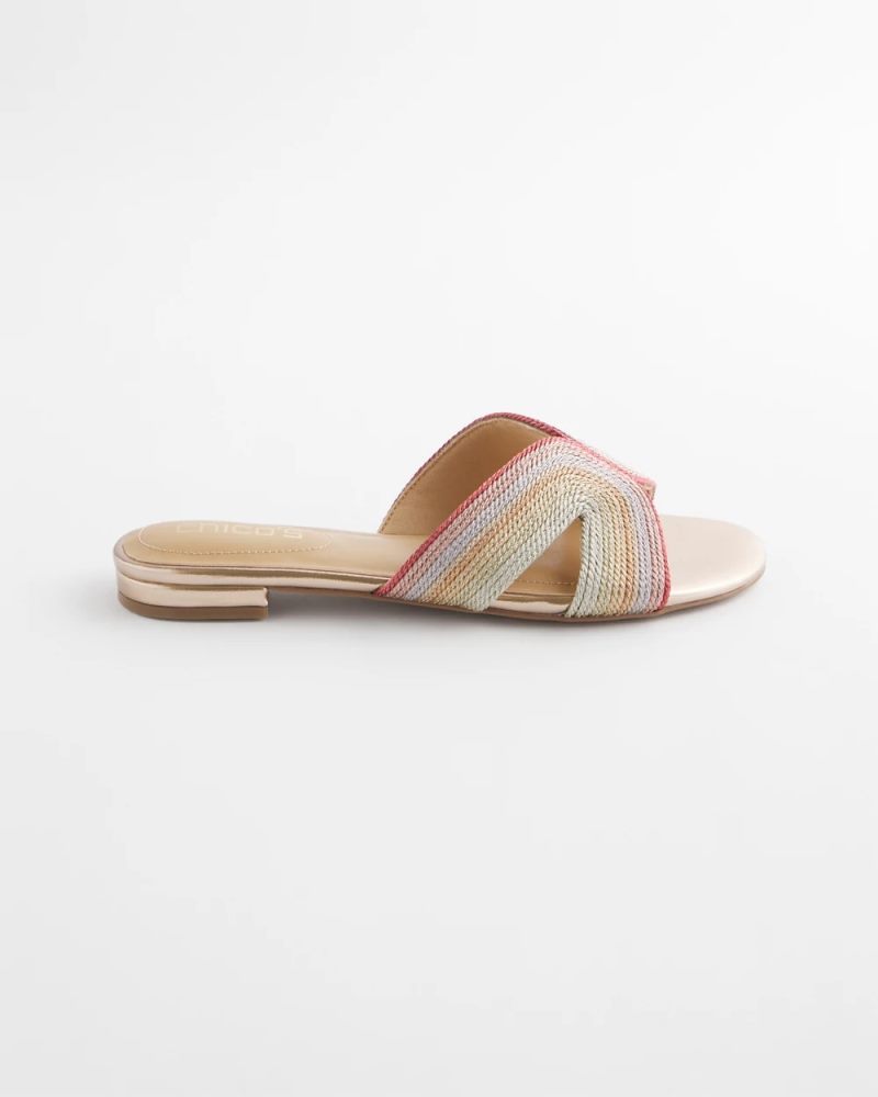 Chicos Palma Slide Sandals - METALLIC MULTI