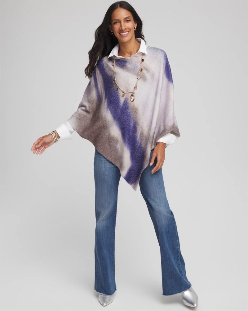 Chicos Convertible Knit Poncho - ENGLISH CREAM
