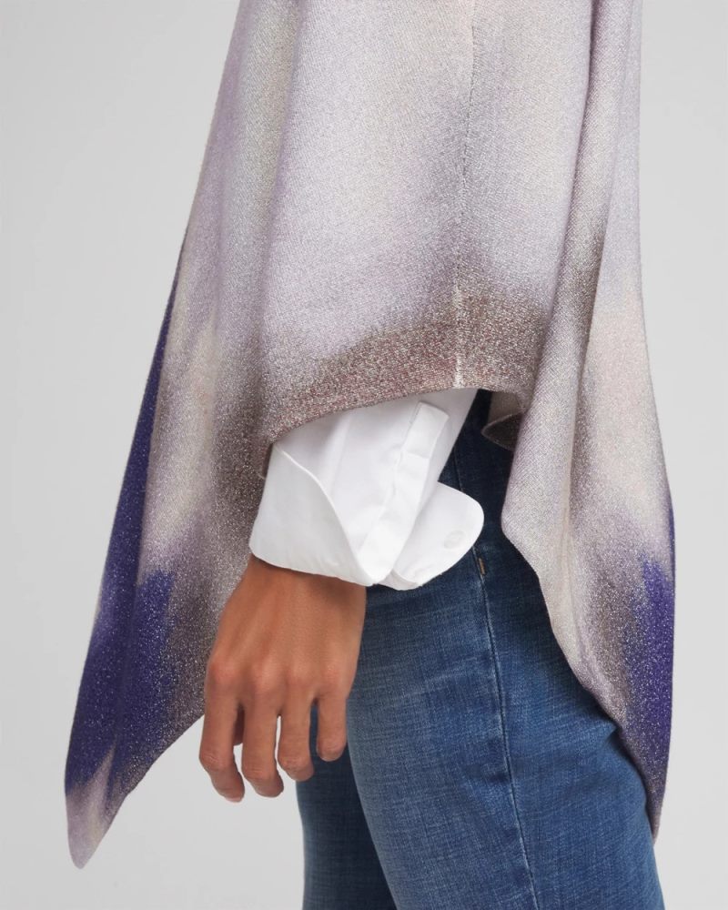 Chicos Convertible Knit Poncho - ENGLISH CREAM