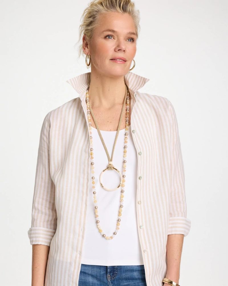 Chicos Large Open Pendant Necklace - NEUTRAL