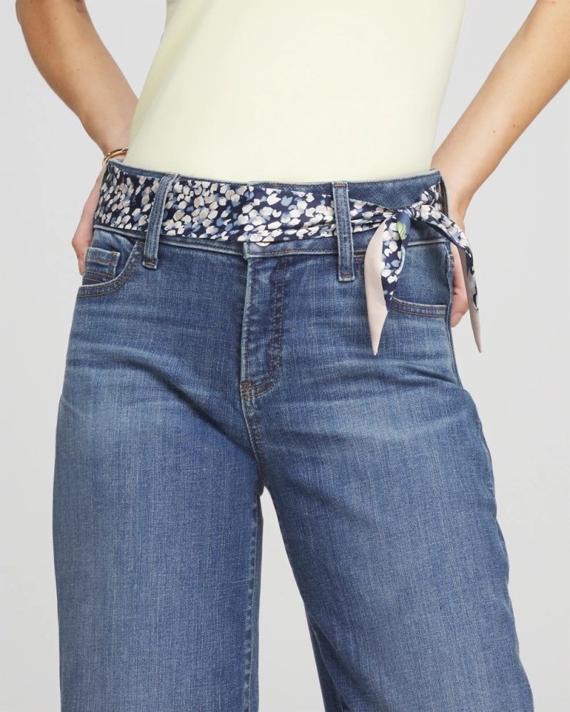 Chicos Printed Woven Skinny Scarf - PASSPORT BLUE