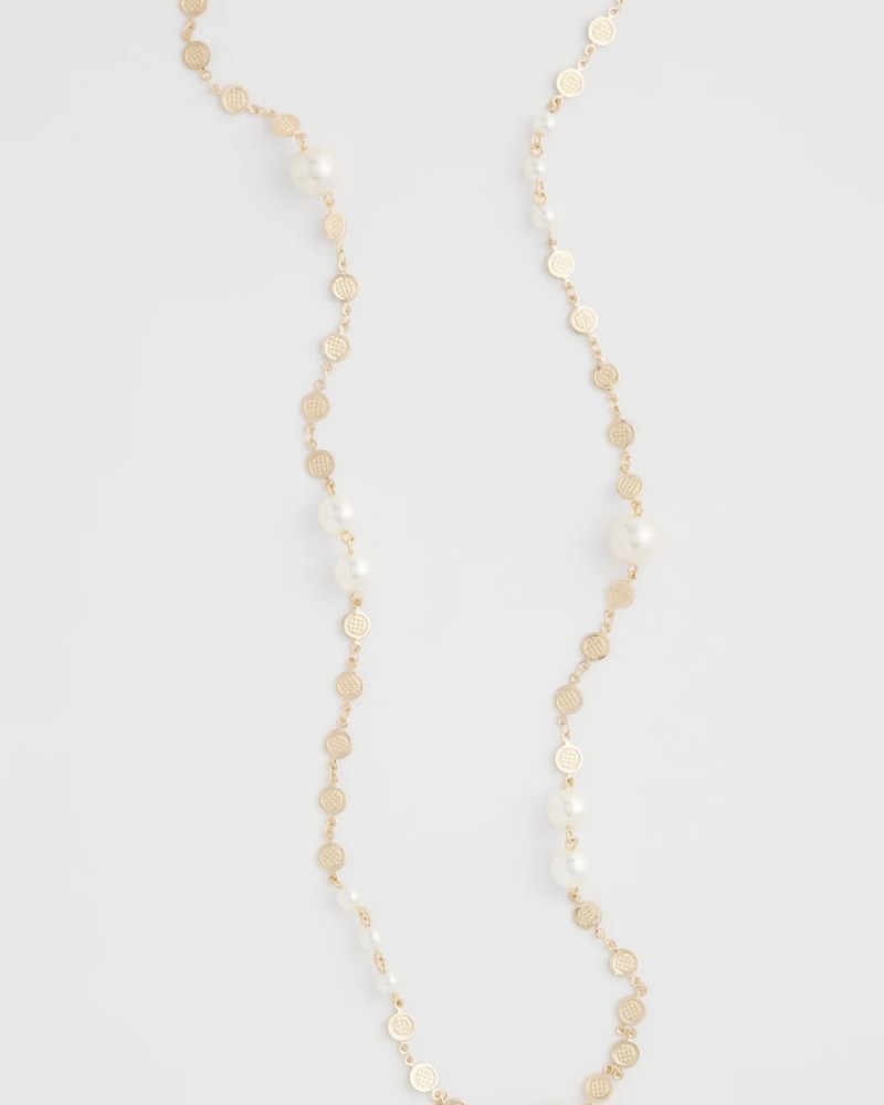 Chicos Pearl and Link Necklace - PEARL