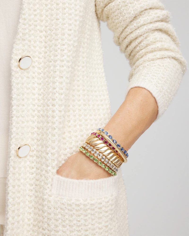 Chicos Small Faceted Stretch Bracelet - PINK