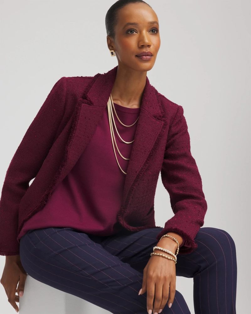 Chicos Ella Bateau Pullover Sweater - DEEP CHIANTI