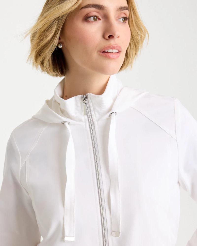 Chicos Zenergy® UPF Rib-Mix Connie Jacket - ALABASTER