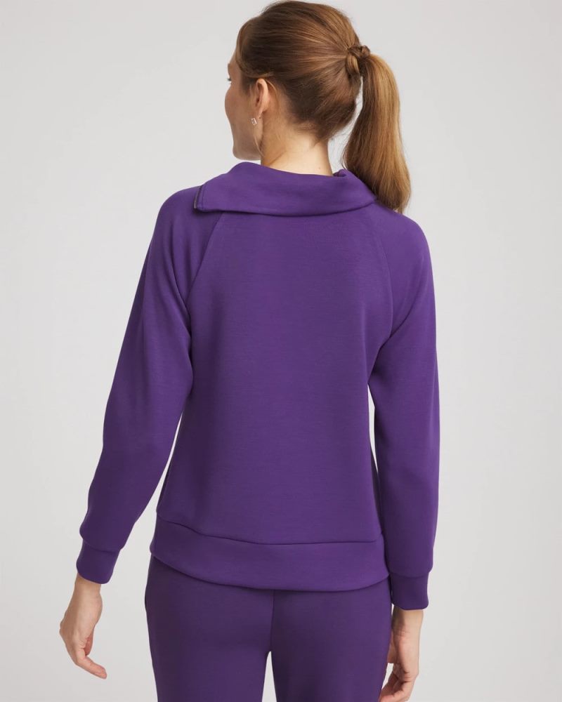 Chicos Zenergy® Soft Popover Top - PURPLE ELIXIR