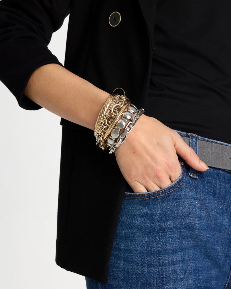 Chicos Open Link Stretch Bracelet - MIXED METALS