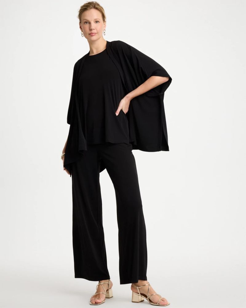 Chicos Travelers™ Knit Cape Cardigan - BLACK