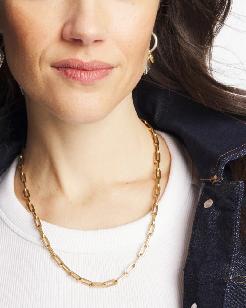 Chicos Mixed Metal Heart Charm Necklace - MIXED METALS