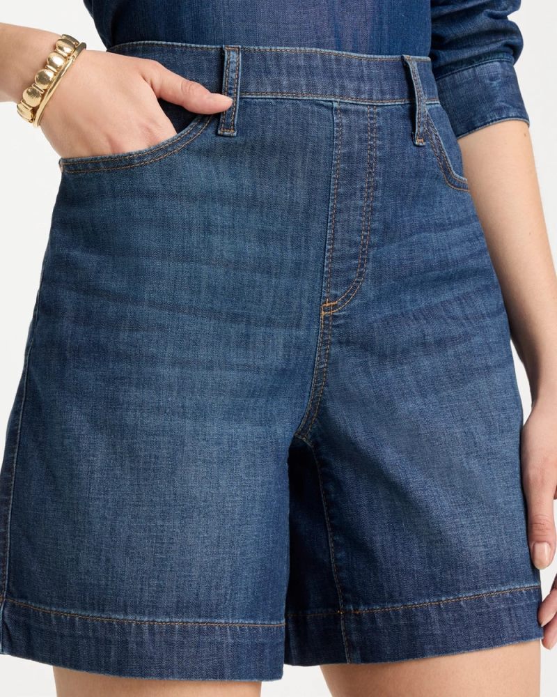 Chicos Lightweight Jean Shorts - SOLANA INDIGO