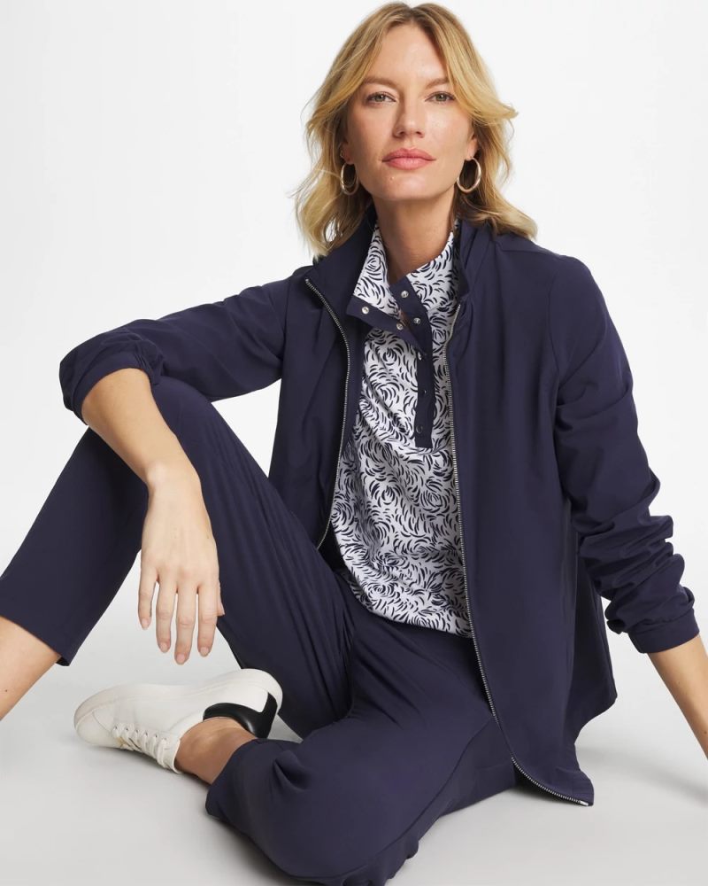 Chicos Zenergy® UPF Zip Front Jacket - PASSPORT BLUE