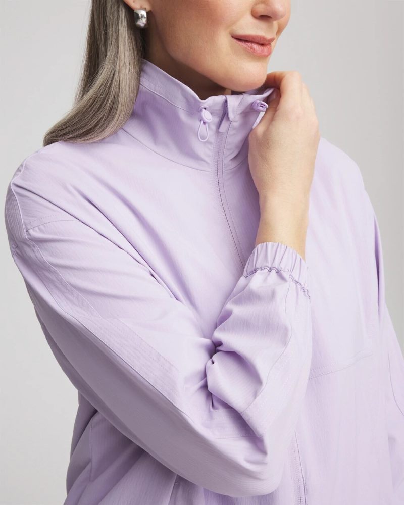 Chicos Zenergy® UPF Striped Jacket - VIOLET AURA