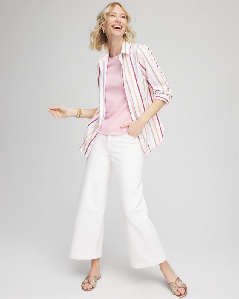 Chicos Classic Fit Pima Cotton Tee - ROSE SHADOW