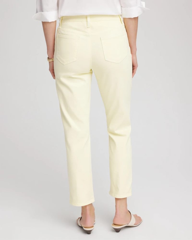Chicos Girlfriend Slim Cropped Jeans - PANNA COTTA