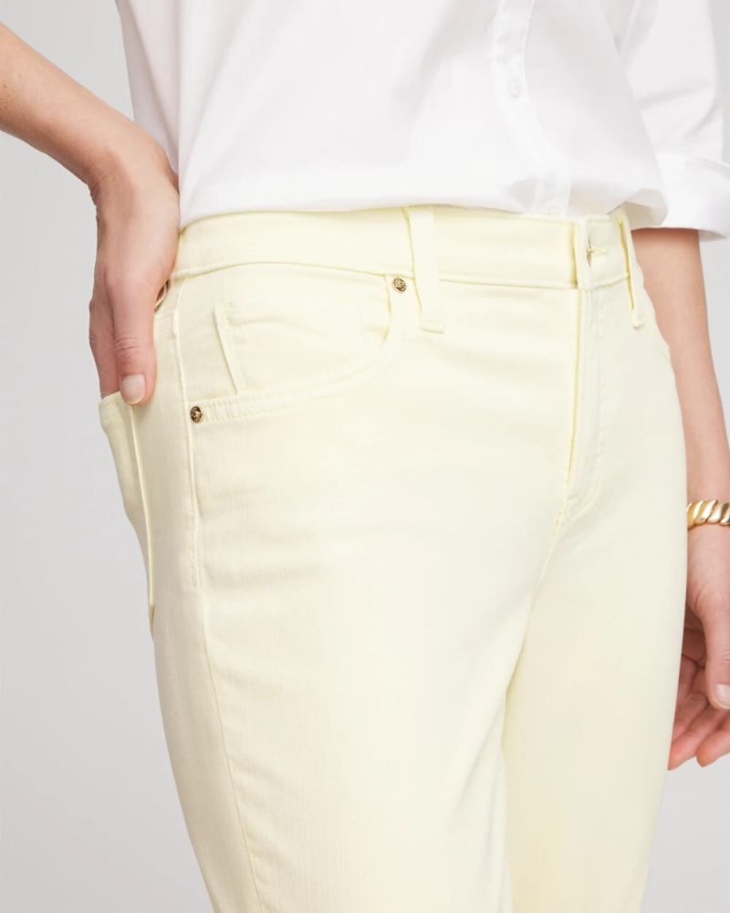 Chicos Girlfriend Slim Cropped Jeans - PANNA COTTA