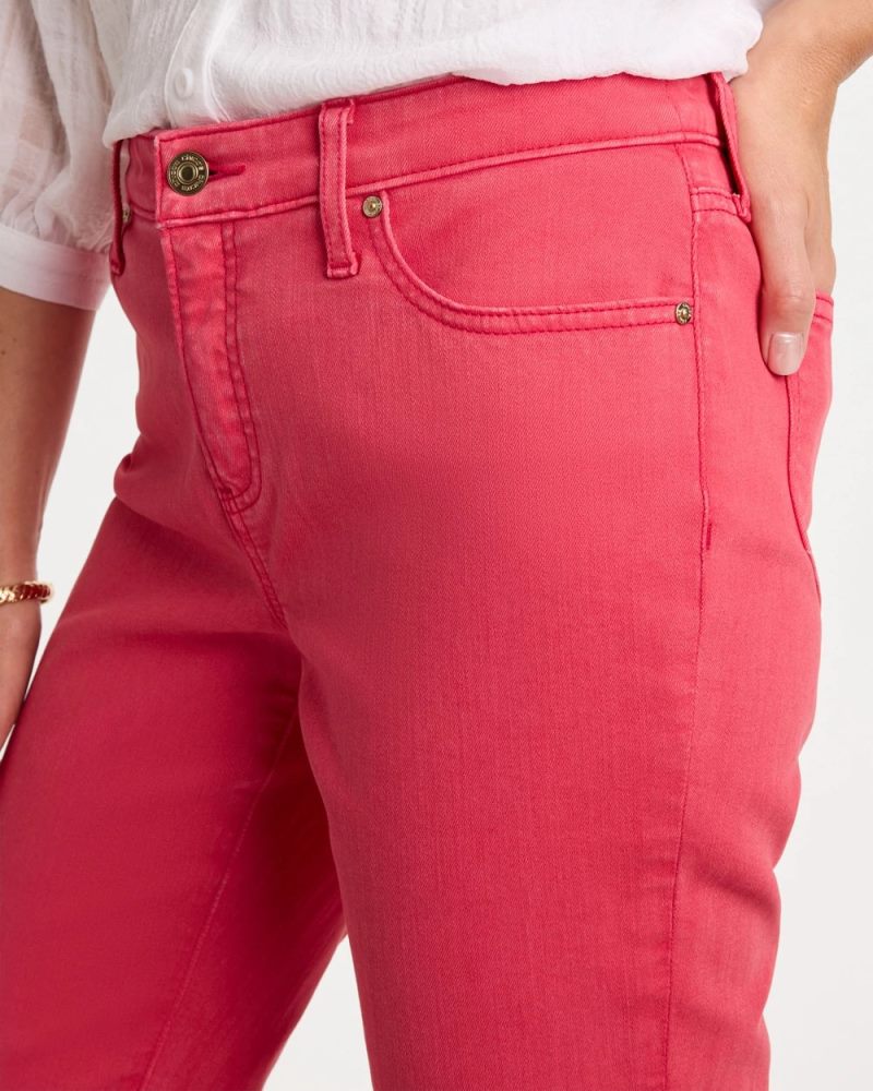 Chicos Girlfriend Roll Cuff Crop Jeans - HOT HONEYSUCKLE