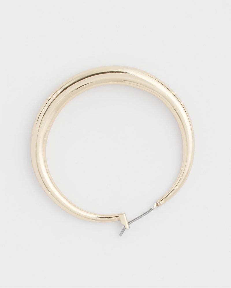 Chicos Cassie Gold-Tone Hoop Earrings - GOLD