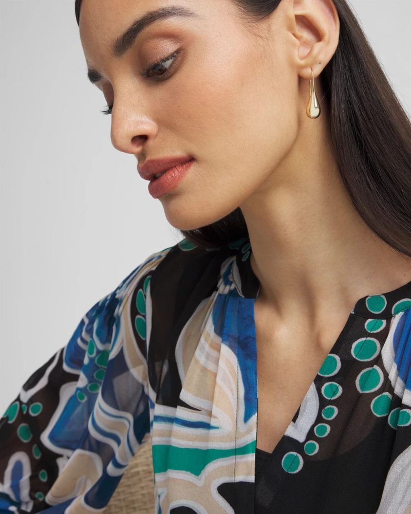 Chicos No Droop™ Gold Tone Teardrop Threader Earrings - GOLD