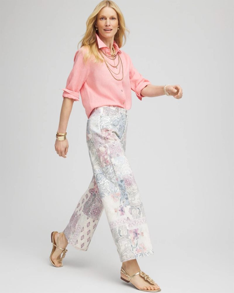 Chicos So Slimming® High-Rise Floral Patchwork Jeans - MULTI