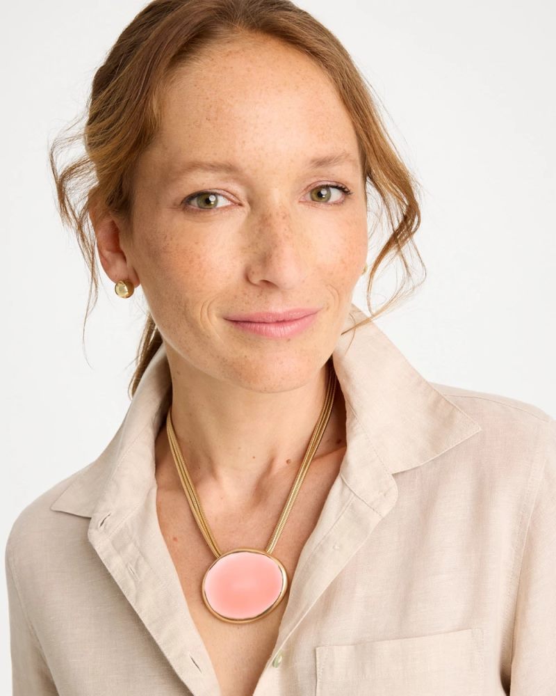 Chicos Coral Pendant Necklace - CORAL