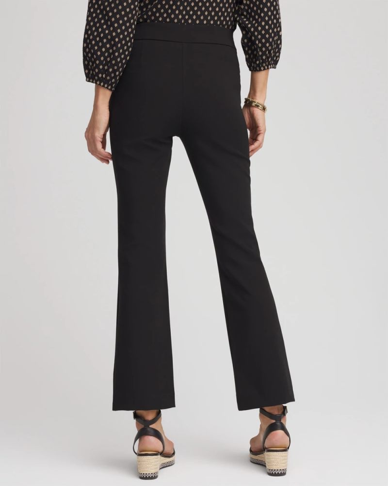 Chicos Lightweight Juliet Flared Ankle Pants - BLACK