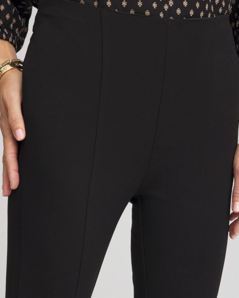 Chicos Lightweight Juliet Flared Ankle Pants - BLACK