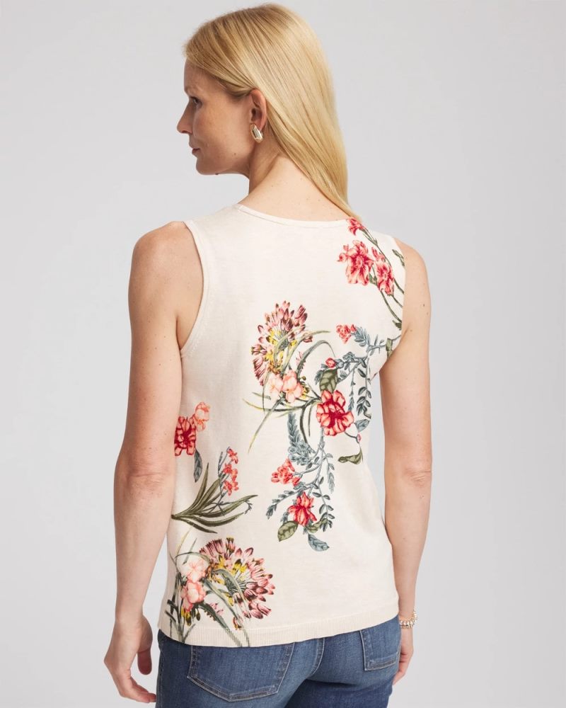 Chicos Ella Printed Sweater Tank - MULTI