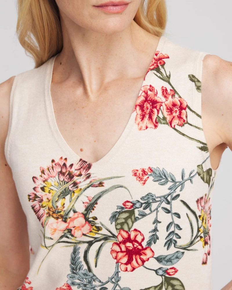 Chicos Ella Printed Sweater Tank - MULTI