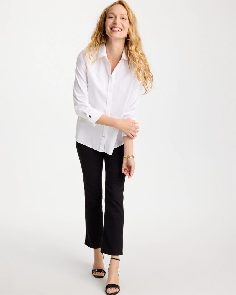 Chicos No Iron Stretch Shirt - OPTIC WHITE