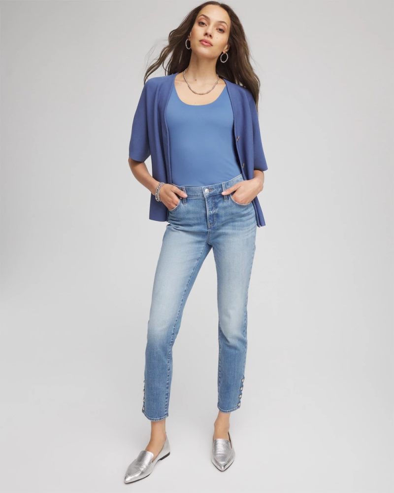 Chicos Microfiber Tank - BLUE LOTUS