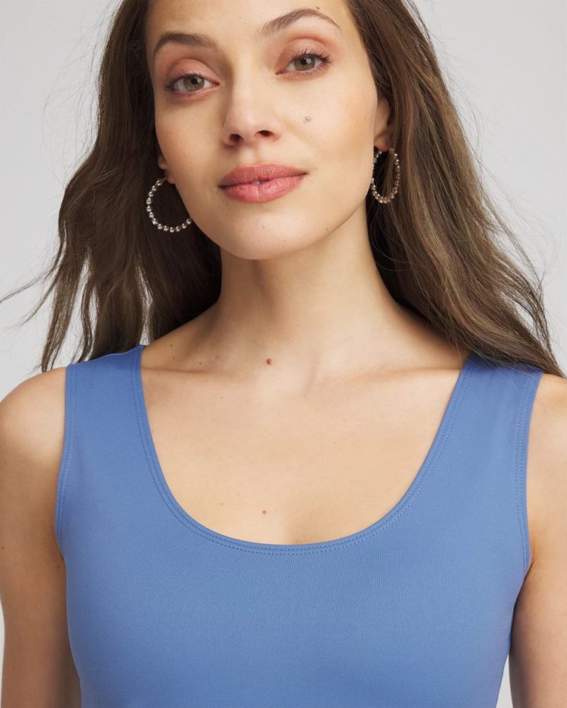 Chicos Microfiber Tank - BLUE LOTUS
